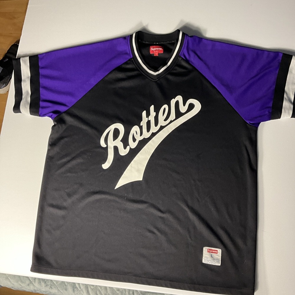 SUPREME Rotten Baseball Jersey Top Purple